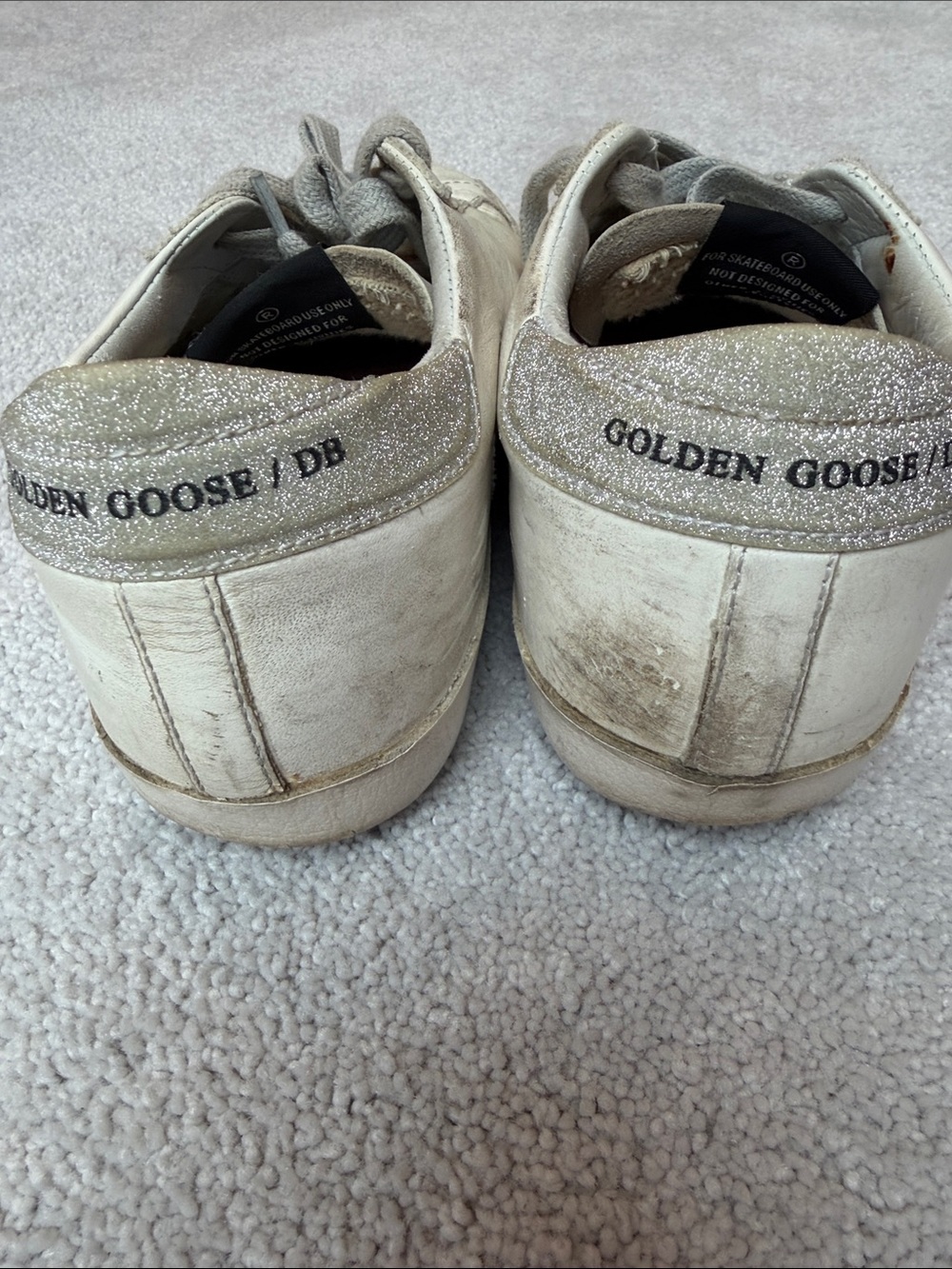 Golden Goose White Leather Sneakers with Metallic Star - Picture 3 of 3